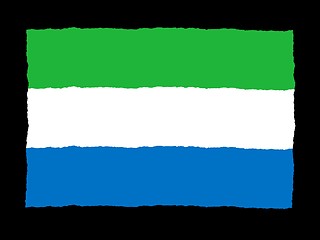 Image showing Handdrawn flag of Sierra Leone