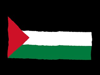 Image showing Handdrawn flag of Palestine