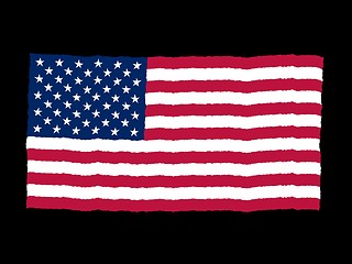 Image showing Handdrawn flag of United States
