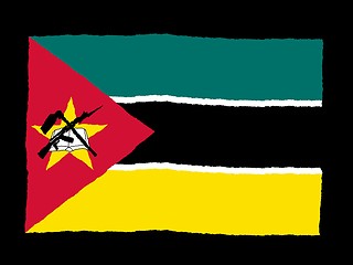 Image showing Handdrawn flag of Mozambique