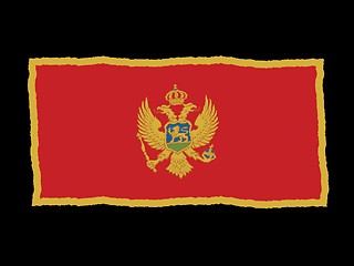 Image showing Handdrawn flag of Montenegro