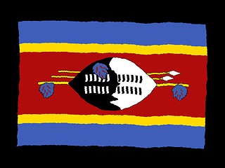 Image showing Handdrawn flag of Swaziland