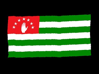 Image showing Handdrawn flag of Abkhazia