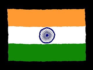Image showing Handdrawn flag of India