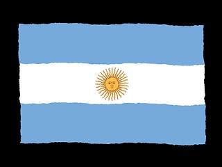 Image showing Handdrawn flag of Argentina