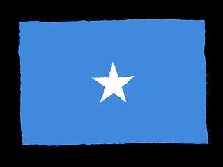 Image showing Handdrawn flag of Somalia