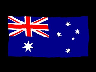 Image showing Handdrawn flag of Australia