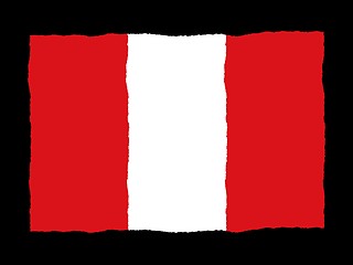 Image showing Handdrawn flag of Peru