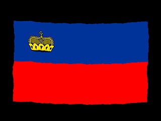 Image showing Handdrawn flag of Liechtenstein