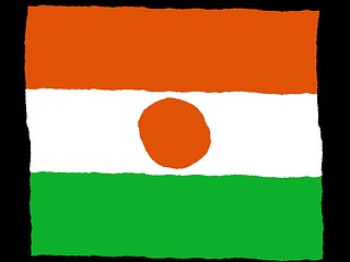 Image showing Handdrawn flag of Niger