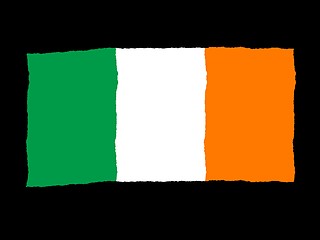 Image showing Handdrawn flag of Ireland