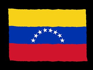 Image showing Handdrawn flag of Venezuela