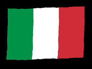 Image showing Handdrawn flag of Italy