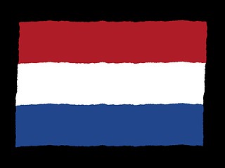 Image showing Handdrawn flag of Netherlands