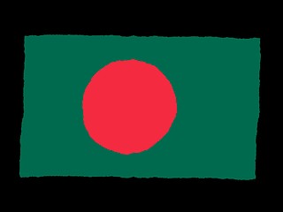 Image showing Handdrawn flag of Bangladesh