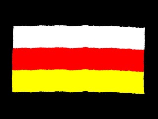 Image showing Handdrawn flag of South Ossetia