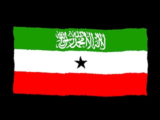 Image showing Handdrawn flag of Somaliland