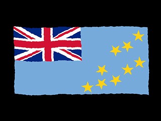 Image showing Handdrawn flag of Tuvalu