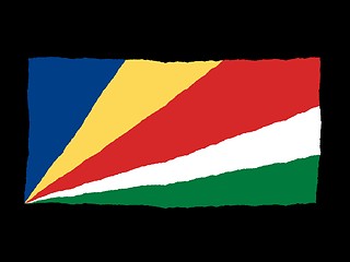 Image showing Handdrawn flag of Seychelles