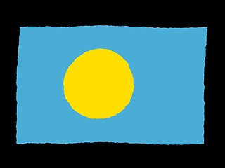 Image showing Handdrawn flag of Palau