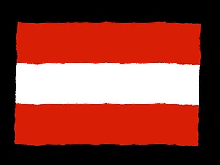 Image showing Handdrawn flag of Austria