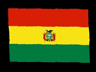 Image showing Handdrawn flag of Bolivia