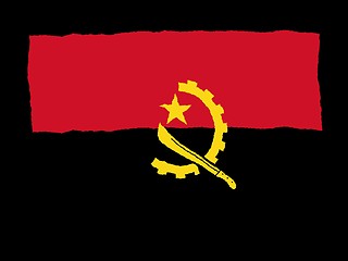 Image showing Handdrawn flag of Angola