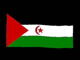 Image showing Handdrawn flag of Western Sahara