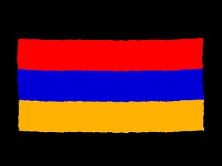 Image showing Handdrawn flag of Armenia