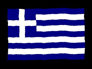 Image showing Handdrawn flag of Greece