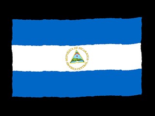 Image showing Handdrawn flag of Nicaragua