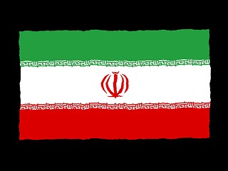 Image showing Handdrawn flag of Iran