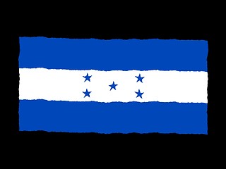 Image showing Handdrawn flag of Honduras