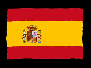 Image showing Handdrawn flag of Spain