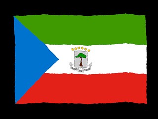 Image showing Handdrawn flag of Equatorial Guinea