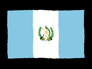 Image showing Handdrawn flag of Guatemala