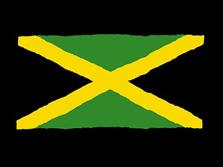 Image showing Handdrawn flag of Jamaica