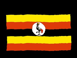 Image showing Handdrawn flag of Uganda