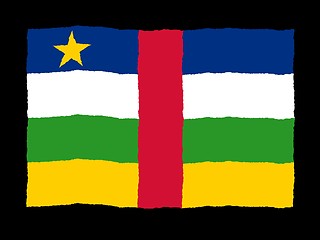 Image showing Handdrawn flag of Central African Republic
