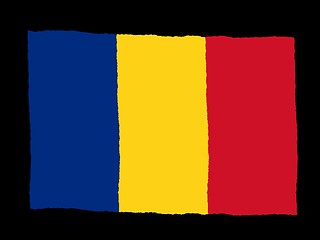 Image showing Handdrawn flag of Romania