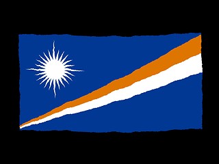 Image showing Handdrawn flag of Marshall Islands