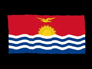 Image showing Handdrawn flag of Kiribati