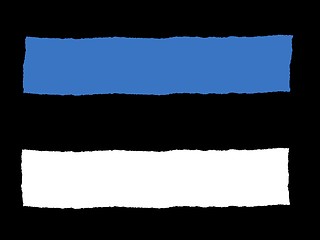 Image showing Handdrawn flag of Estonia