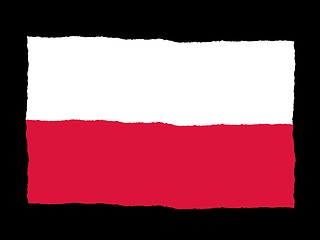 Image showing Handdrawn flag of Poland