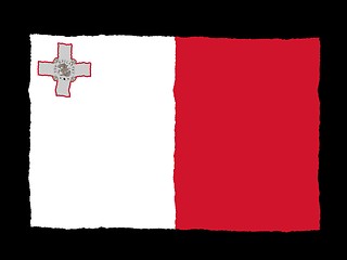 Image showing Handdrawn flag of Malta