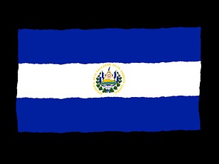 Image showing Handdrawn flag of El Salvador