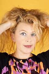 Image showing Surprised blond woman
