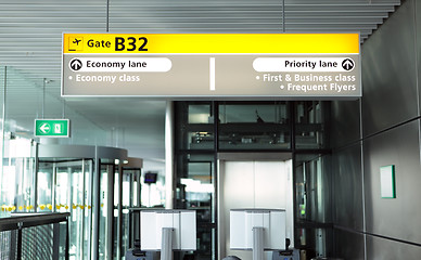 Image showing Airport departure gate