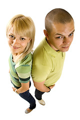 Image showing wide angle picture of a young couple