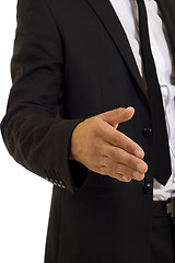 Image showing Businessman handshake close up